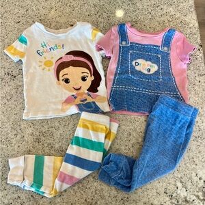 Ms. Rachel pajama set bundle baby girl 12 months
